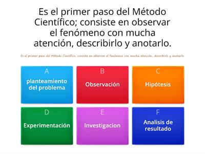 Metodo cientifico 