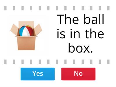 Prepositions: in, on, under, next to