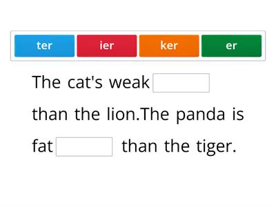 Comparatives Kid's Box 3 Unit 7