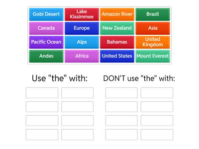 IMPACT 4/U5 - Definite article: 'the'