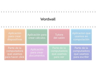 Ordena la pareja correspondiente