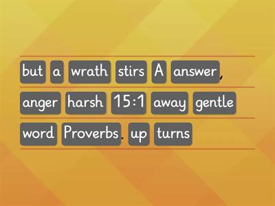 Proverbs 15:1 Unjumble Game