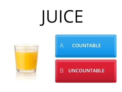  COUNTABLE AND UNCOUNTABLE NOUNS test