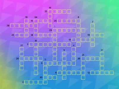 Plural Nouns Crossword