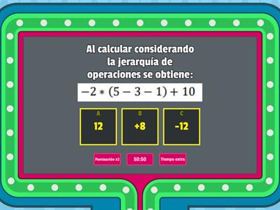 Operaciones Combinadas de Números Enteros