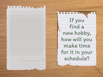 First conditional Conversation questions