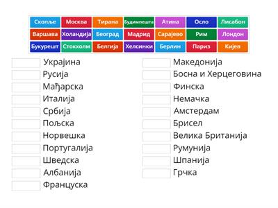 Државе и главни градови
