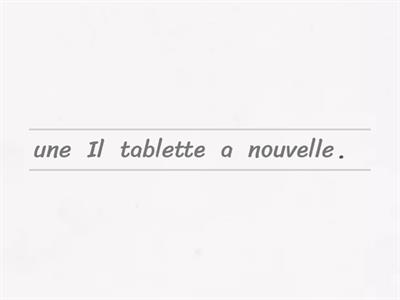 Démêler - L'ordre de la phrase au présent (1)