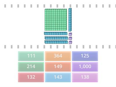 Counting Base 10 Blocks - 100 10 1