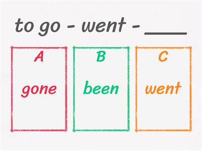 Irregular Verbs - Past + Past Participle