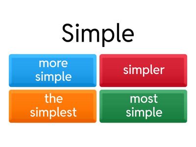 Degrees of comparison choosing