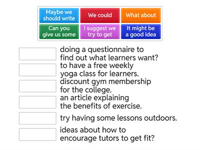 Making Suggestions about Exercise