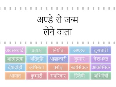 Hindi - One word substitution 