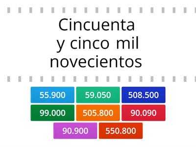 NÚMEROS DE HASTA 6 CIFRAS