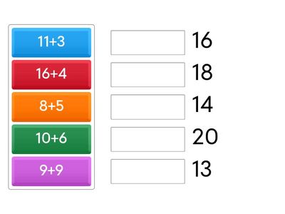 Сложение в пределах 20