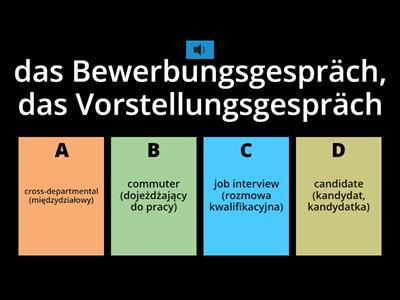 Beruf, Karriere, Bewerbung/job, career, application/ubieganie się o pracę, kariera Quiz