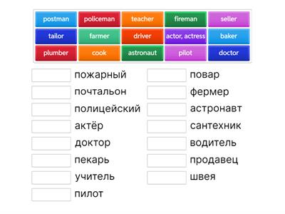 Профессии. Английский язык