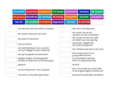 woordenschat Thema Sport groep 6