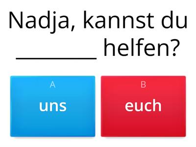 Personalpronomen in Dativ