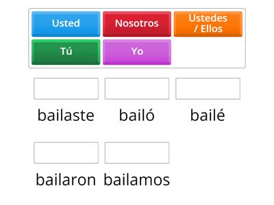 Verbo BAILAR en pasado