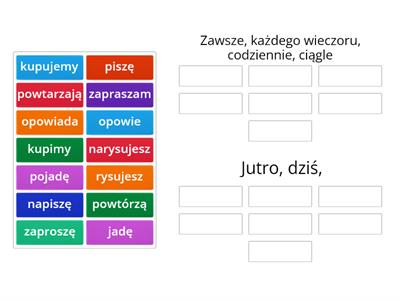 czasowniki dokonane i niedokonane