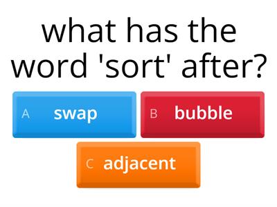 revision sort and search algorithm