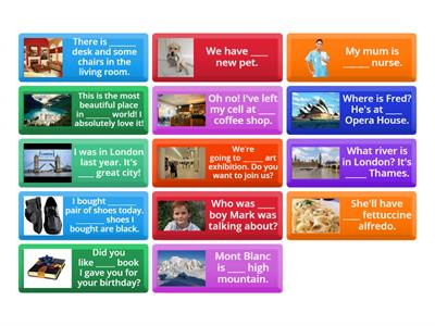 Articles: a, an, the