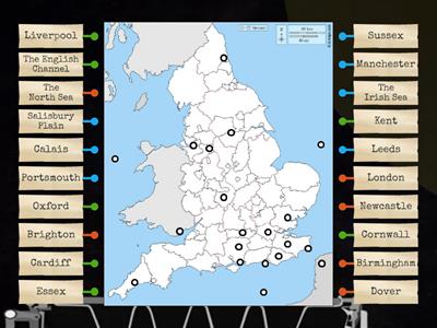 SE England map