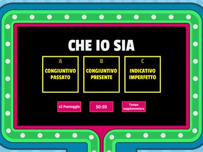  VERBI Modo indicativo e congiuntivo 