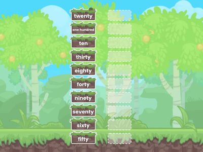 Order the numbers from the lowest to the highest.