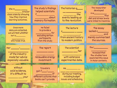 English collocations: 18 Essays, assignments and reports 💌