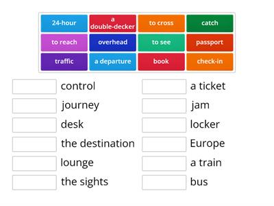 Travel collocations (Focus 3, module3/1)