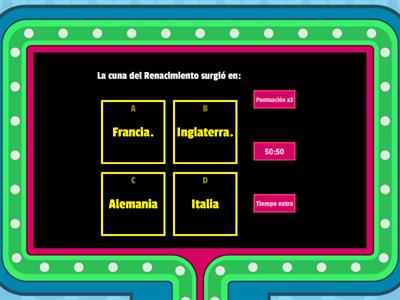 Ejercicios de Contenidos : Renacimiento- Avances Cientificos- Reforma