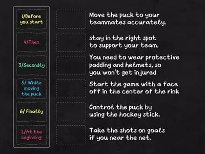 Basic steps of playing ice hockey