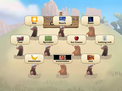 Summer Whack A Mole Game