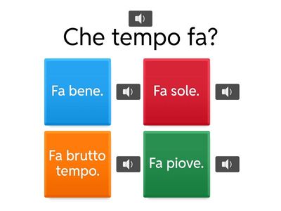 Il tempo - The weather