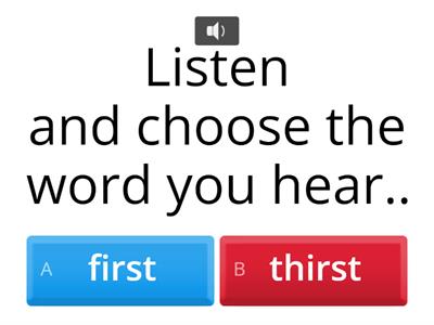 /θ/ and /ð/ Minimal Pairs