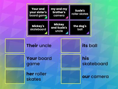 Possessive s and possessive adjectives 