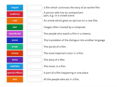 B1: Cinema Vocabulary