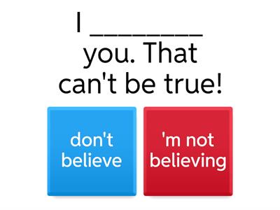 Stative and action verbs