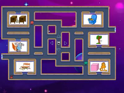  Prepositions (between, behind, in front of, next to, in, under, on, in the middle)