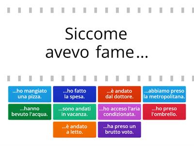 SICCOME -Imperfetto e passato prossimo 