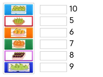 Nối hình với số chỉ số lượng tương ứng