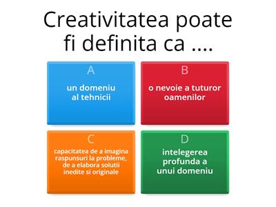 3PSH- Creativitatea -Quizz