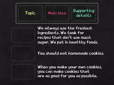 2. Topic, Main Idea and Supporting details