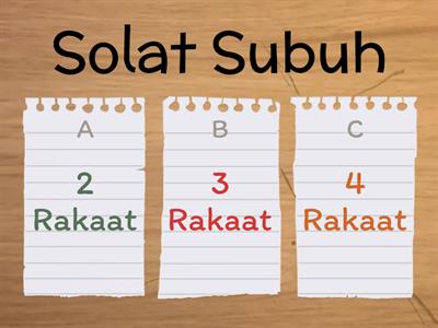 SOLAT (PRA SEKOLAH)