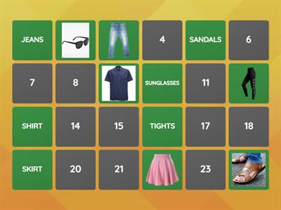 CLOTHES-MEMORY GAME