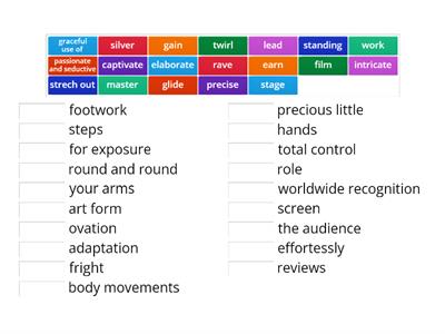 CPE EXPERT_Unit 1- words connected with the performing arts