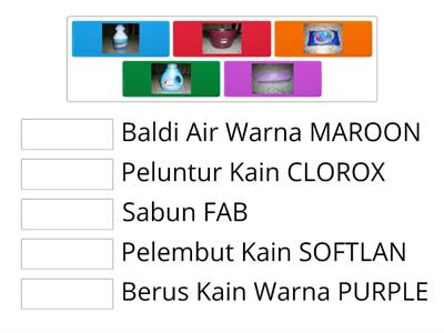 LATIHAN 1- Padankan bahan dan peralatan dalam Asas Mendobi