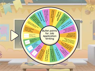 Nat5 Job Application bullet points